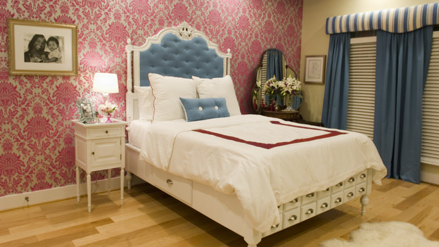 Extreme Home Makeover, updating antiques and custom designing and creating a girls dream bedroom.