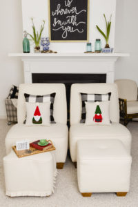 Family Room Facelift, Upholstery, Sunbrella Fabric #upholstery #buffalocheck #gnome #familyroom