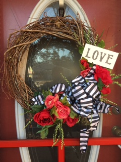 Valentine's wreath Valentine's wreath, Valentine's wreath with, hand-painted sign, floral, beautiful ribbons, etc. Enjoy creating a masterpiece I will share some secrets from the pro's..