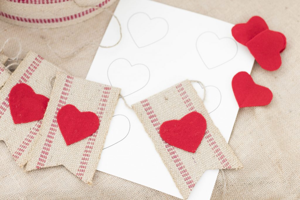 Valentine's Day heart garland
