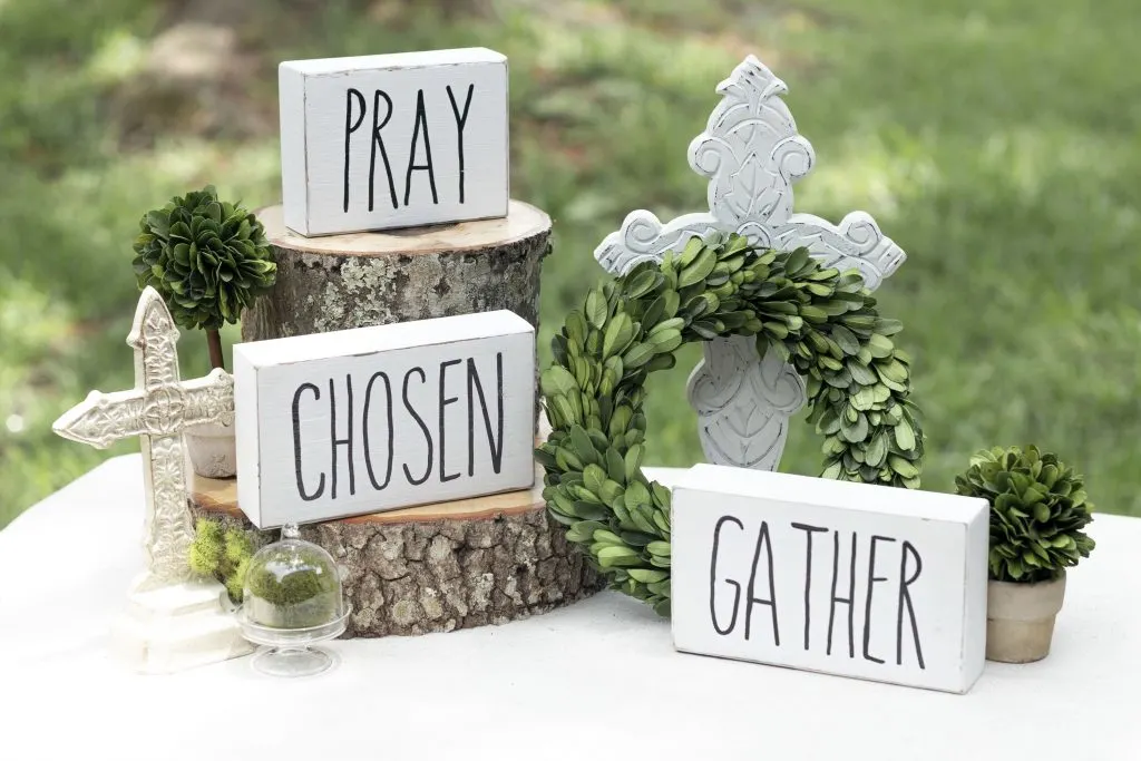 Vignette of finished signs