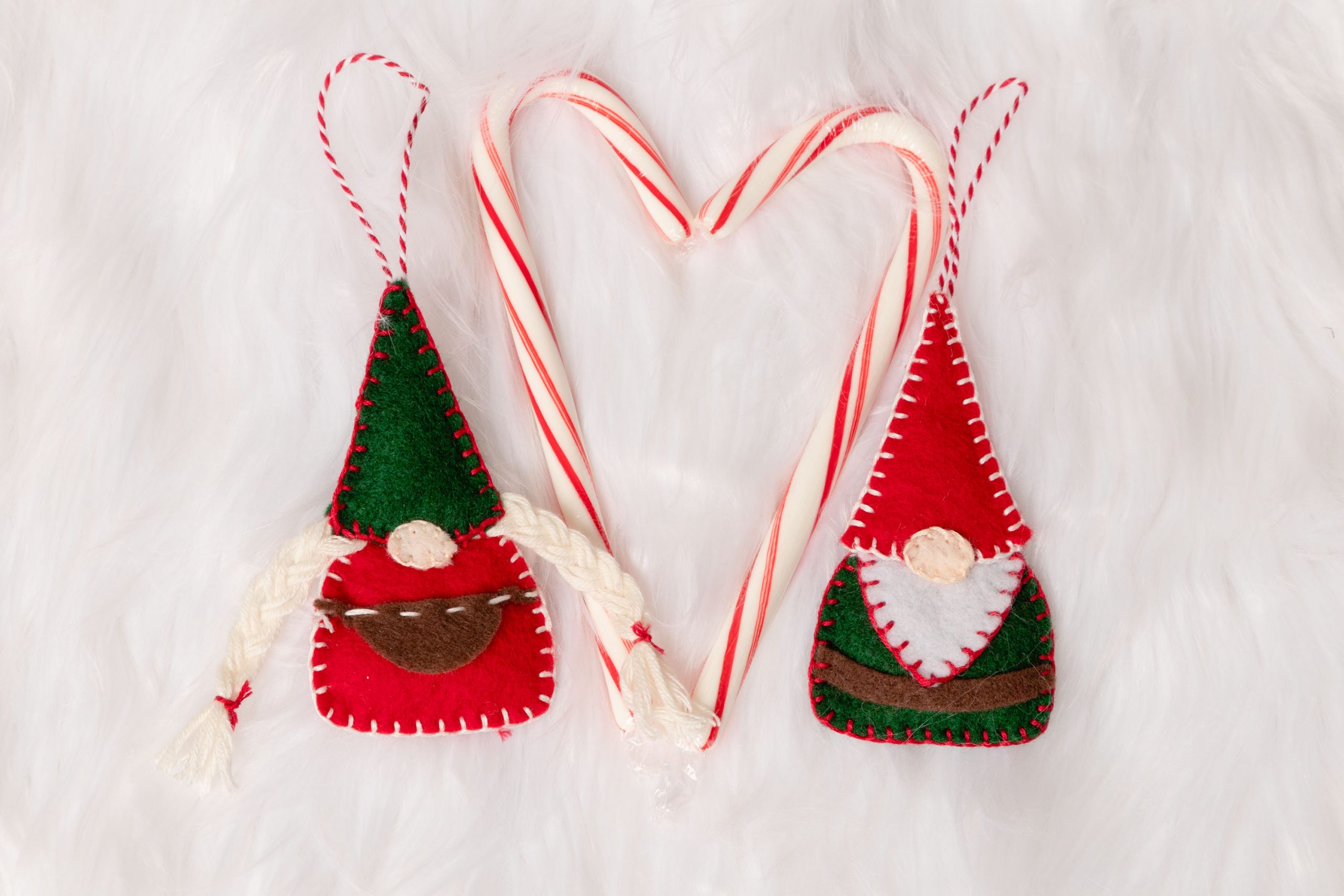 Easy Felt Christmas Ornaments, Felt Decorations to Make, Gnomes