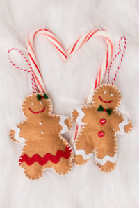 Felt ornaments to make, Gingerbread Couple