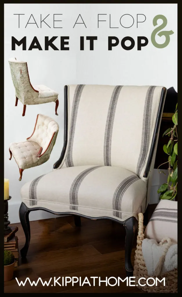 Easy chair upholstery makeover