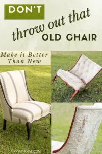 Old Chair Makeover, Upholstery, chalk paint #upholstery #vintage #kippiathome