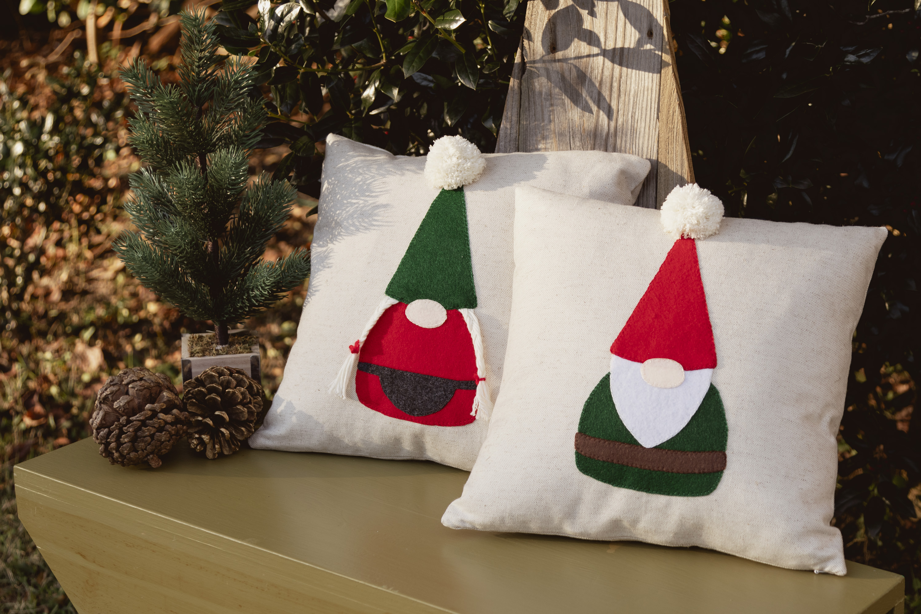 DIY Gnome Applique Pillows, Easy Gnomes DIY, How to Make Gnomes