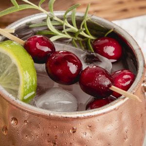 Frosty Moscow Mule with garnish