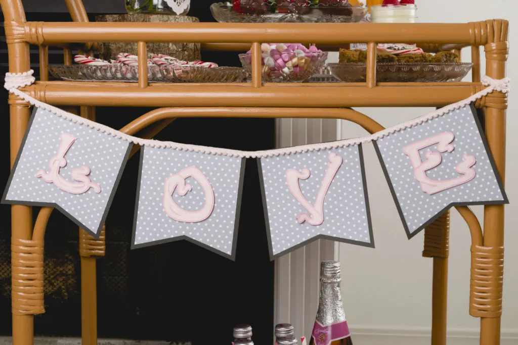 Love Banner (Cricut Maker) Easy Sweet Treats, Gnomes, SVG File Love Banner, Recipes #floral #raspberryparfait #pinkdrinks #chocolatestrawberries #kippiathome