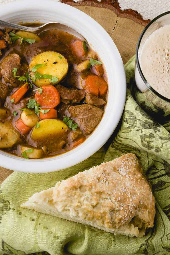 Irish Lamb Stew with Soda Bread and Guinness, Lamb Stew, Guinness Stew, Easy Recipes #irishsodabread #irishstew #kippiathome