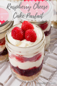 Raspberry Cheese Cake Parfait Raspberry Cheese Cake Parfait, How to Style a Sweet Bar Cart #valentine #barcart #parfait #kippiathome