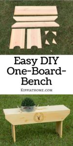 One board bench