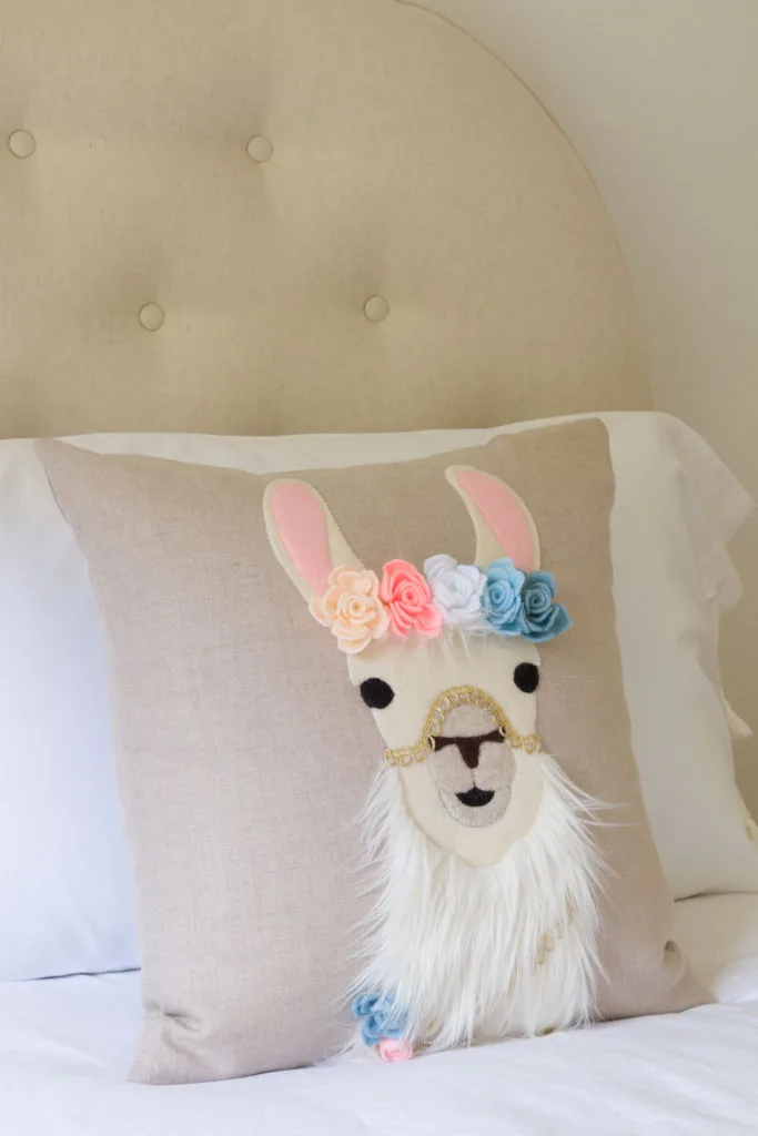 Cozy llama pillow , handmade DIY, FREE SVG files