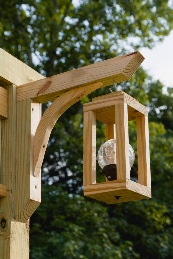 Creating outdoor wooden lanterns