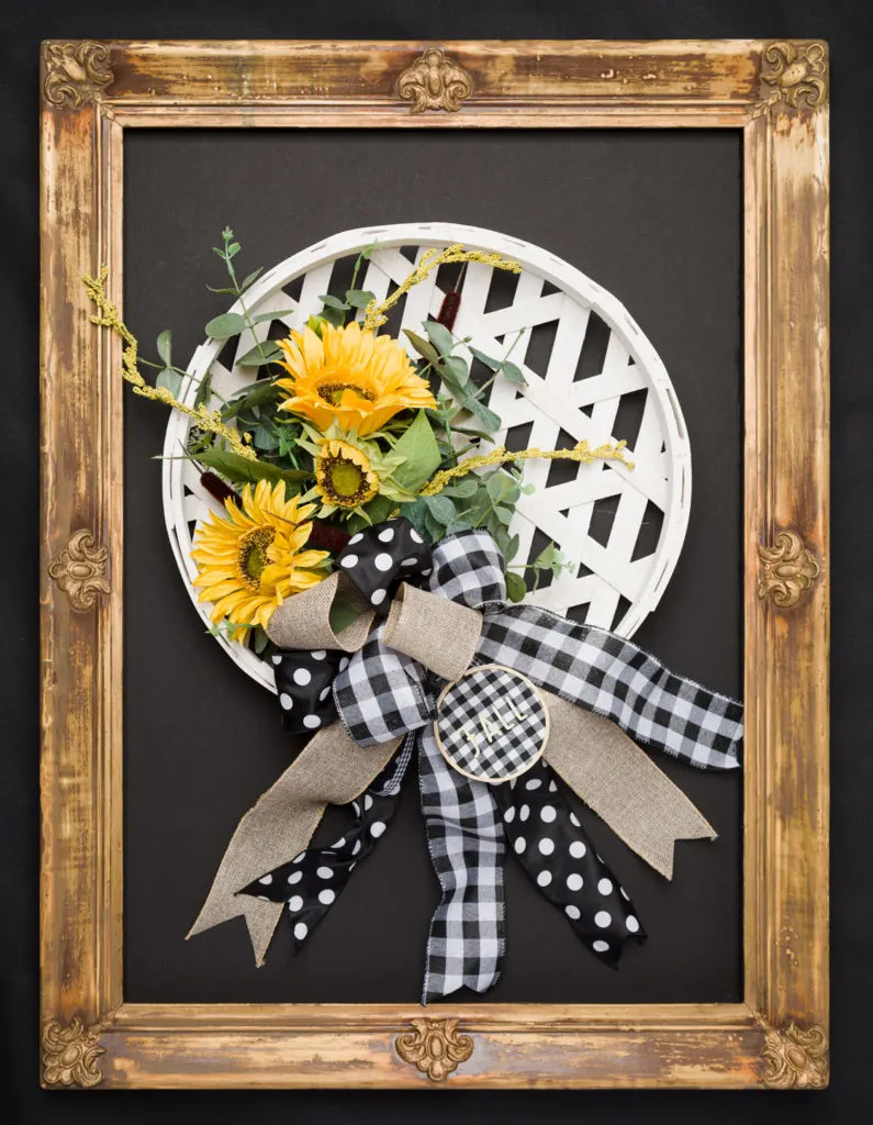 Sunflower wreath ready for your door