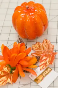Dollar Tree pumpkin after removing the flower and leaves