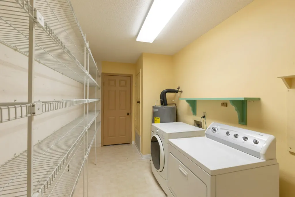 The laundry room cleared out 