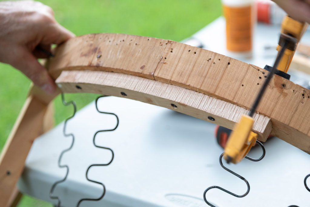 Clamped chair frame 