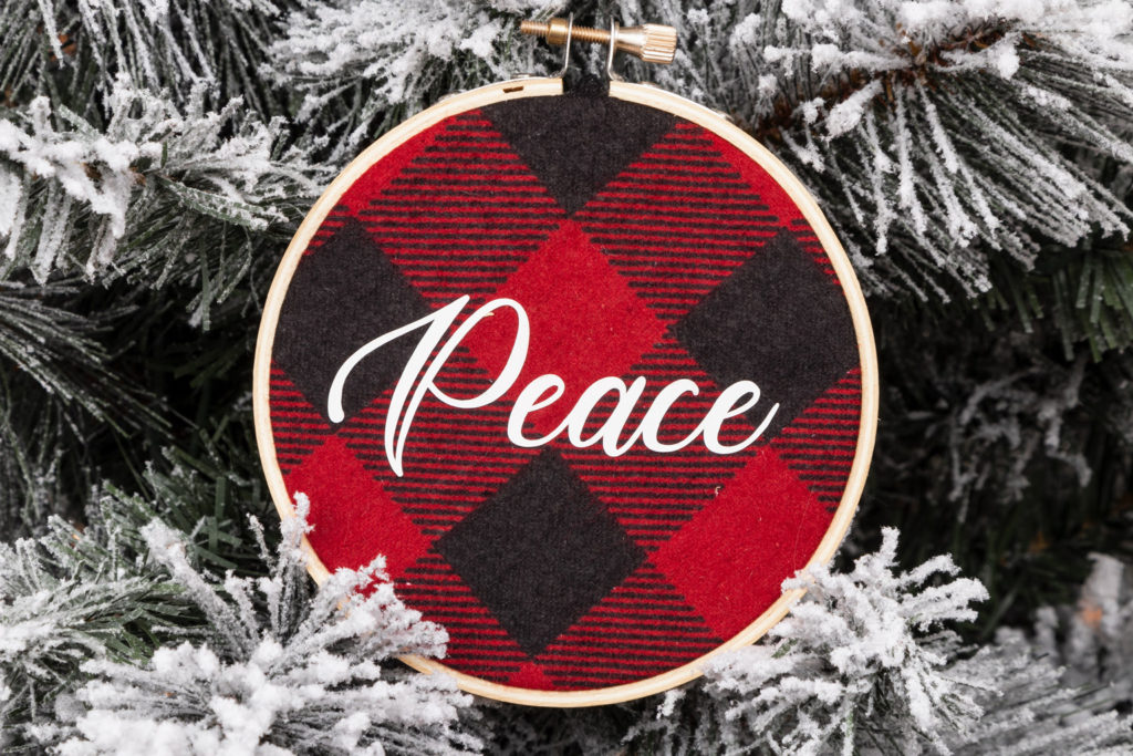 Peace Cricut Ornament