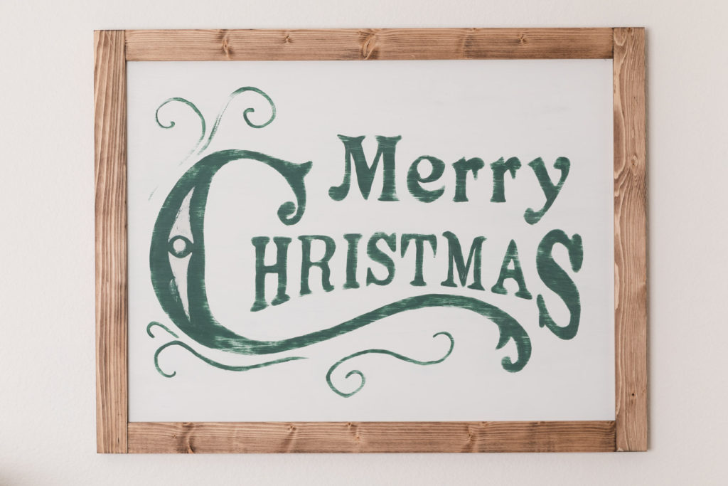 DIY Rustic handmade Christmas sign