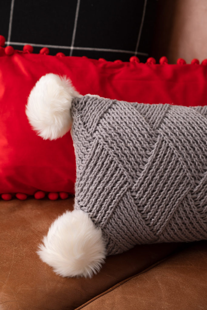 Fun pillows with pom pom accents