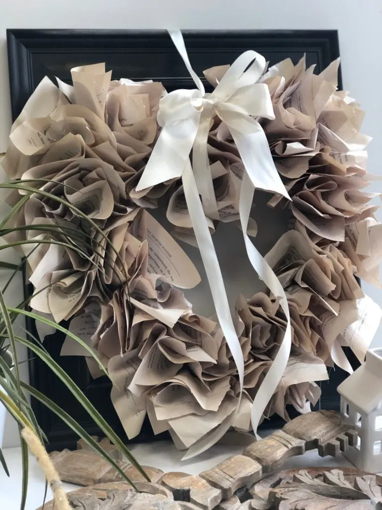Book Page Wreath 