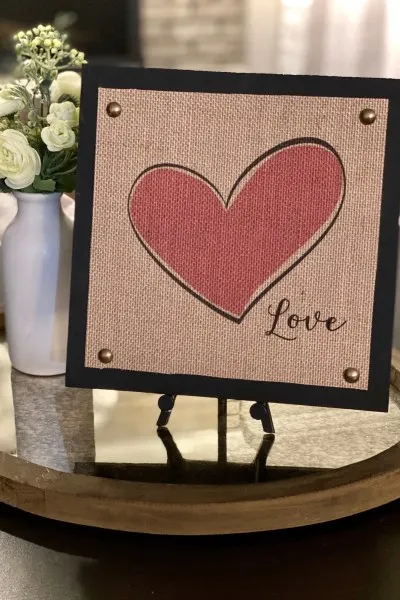 Valentine Burlap and Wood Signs