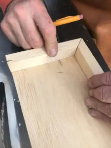 Checking miter ends for fit and length