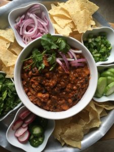 Vegan Chili. This amazing Crockpot Chili recipe is delicious, hearty, and perfect for chilly weather! Super easy to make and the perfect crowd pleaser.. Vegan Chili