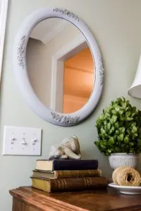 Mirror painted with chalk paint