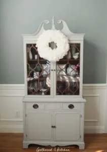 Chalk Painted Dining Room Hutch