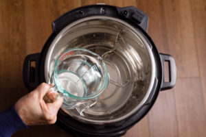 Add water to Instant Pot