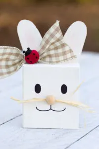 Easter wood crafts an adorable bunny with paper ears