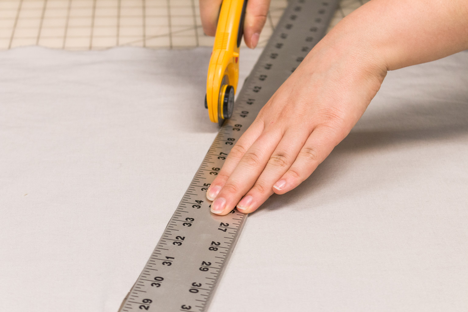 Cutting the bias strips Kippi at Home