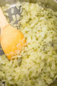 Saute garlic and onion