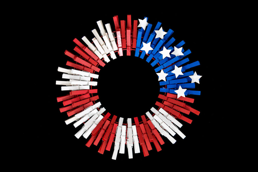 Patriotic Clothespin Wreath