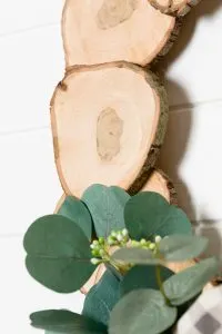 Natural live edge wood slice wreath