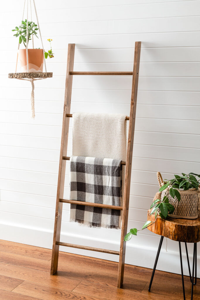 DIY Blanket Ladder How To Build a Wooden Blanket Ladder Kippi at Home