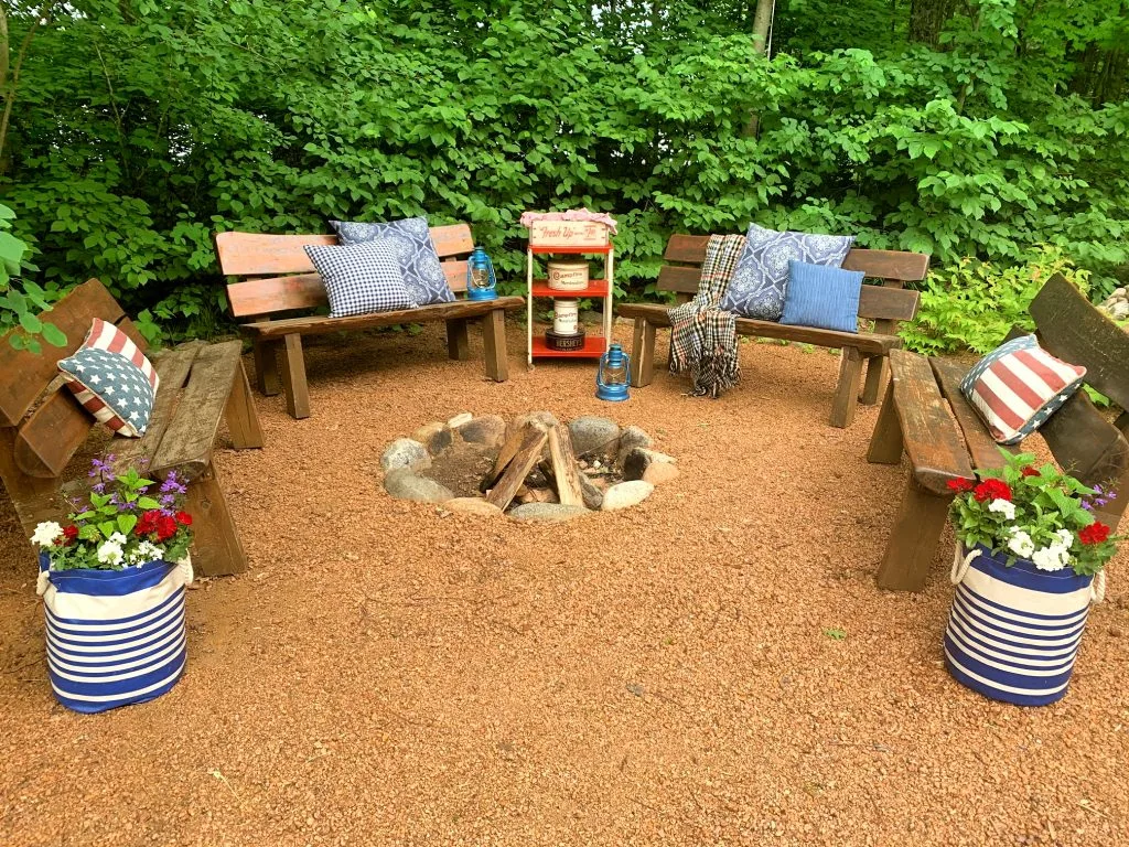 Cozy fire pit perfect outdoor space