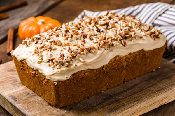 The Best Pumpkin Cake with Brown Sugar Frosting - Kippi at Home