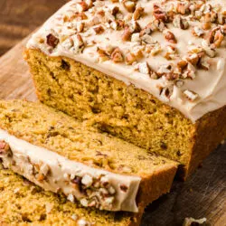 Pumpkin cake with frosting