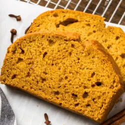 Thick slices of pumpkin bread
