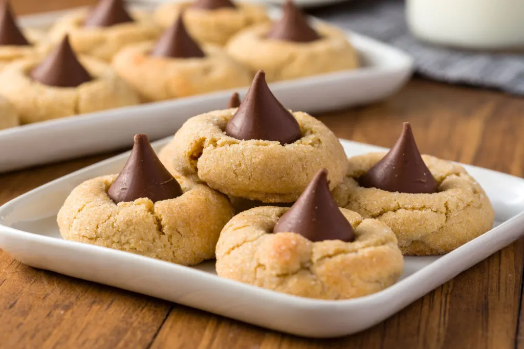 Peanut Butter and Hershey's Kisses Cookies