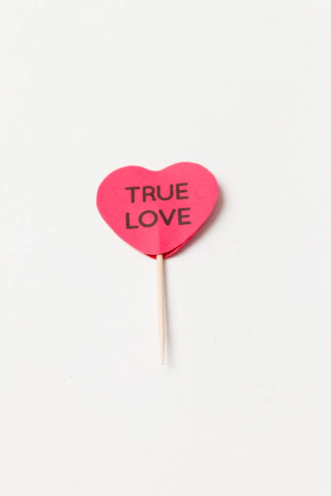 True Love is perfect for this red cupcake pick