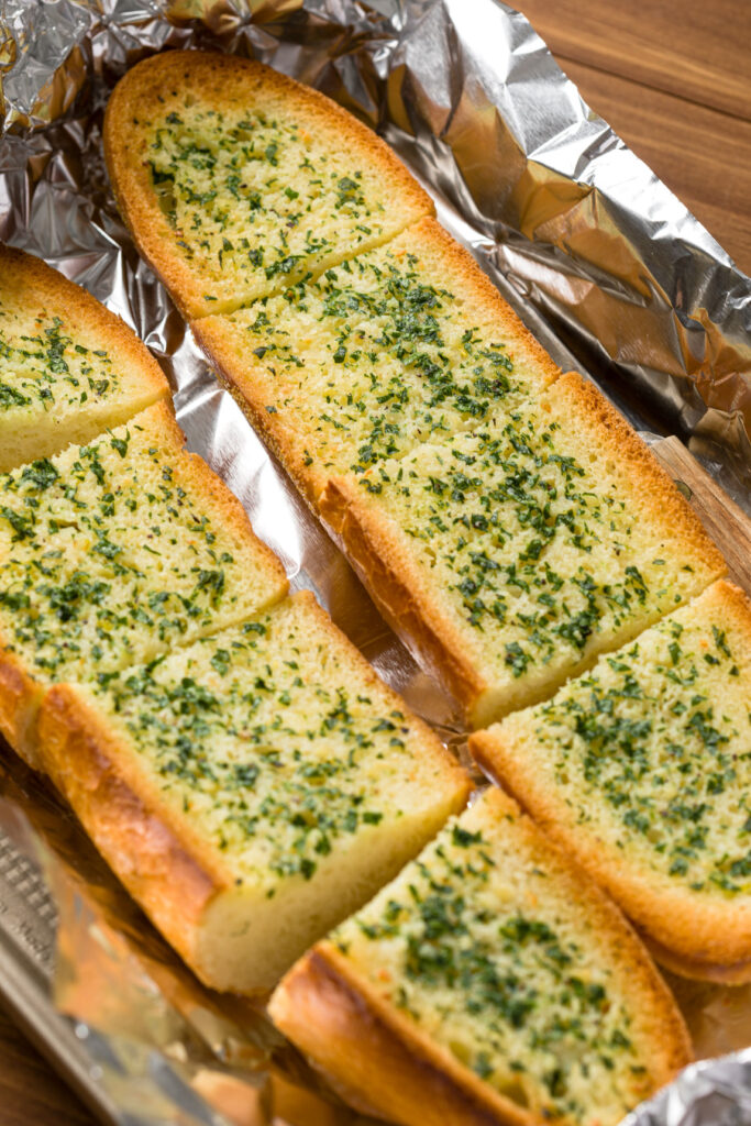 Sliced garlic herb bread