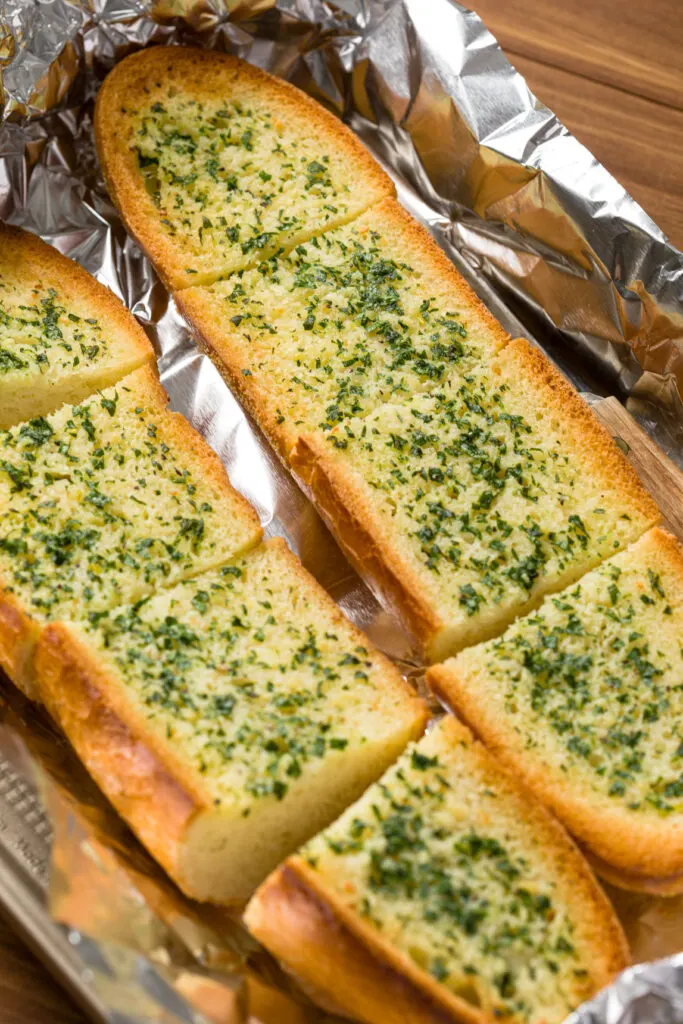 Sliced garlic herb bread