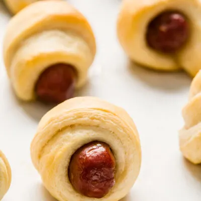 Golden brown pigs in the blanket