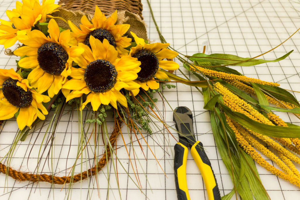 Fill in with tall yellow floral Fill in with tall yellow floral