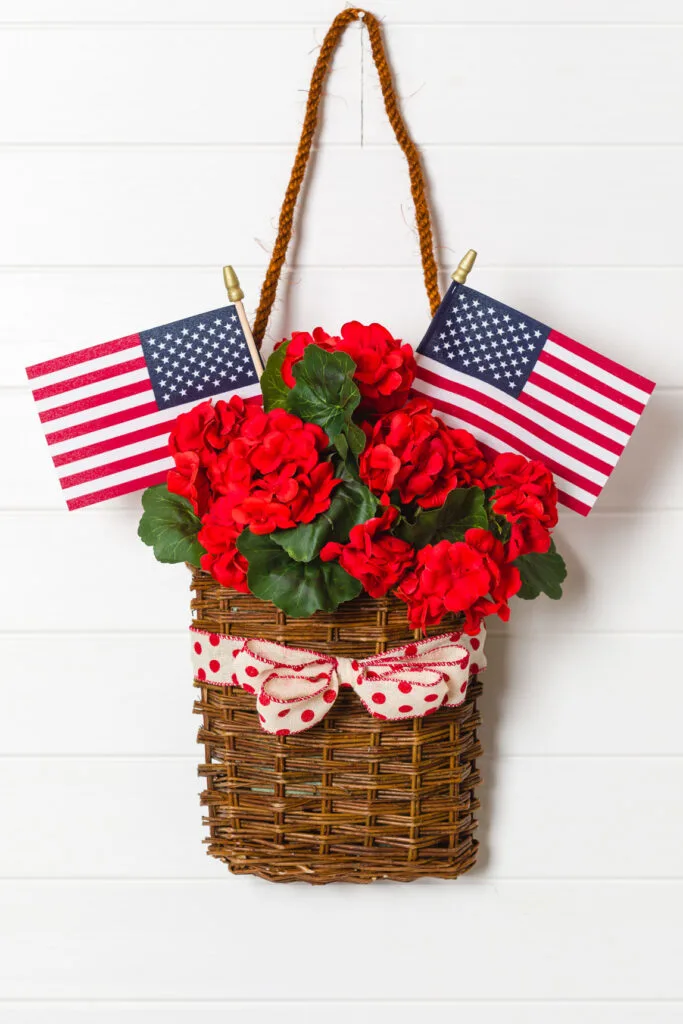 DIY Patriotic Wreath Basket