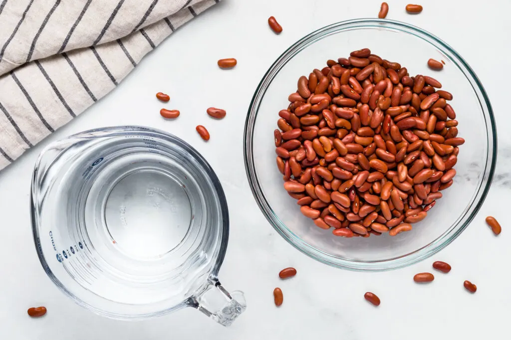 Red beans and water
