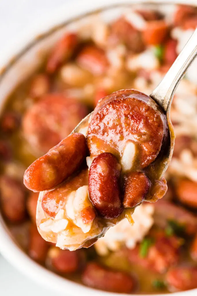 Red beans and rice with andouille sausage